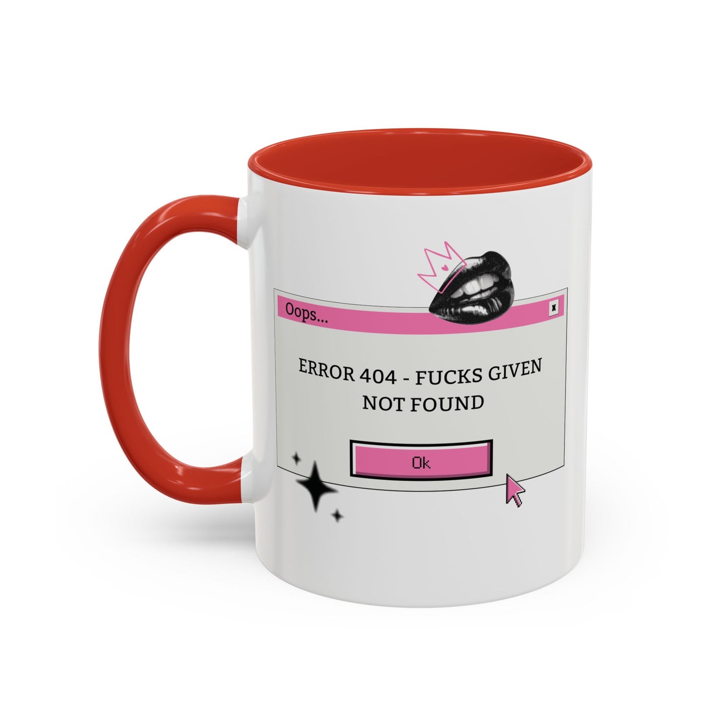 Y2K Error 404 Fucks Given Not Found Coffee Mug