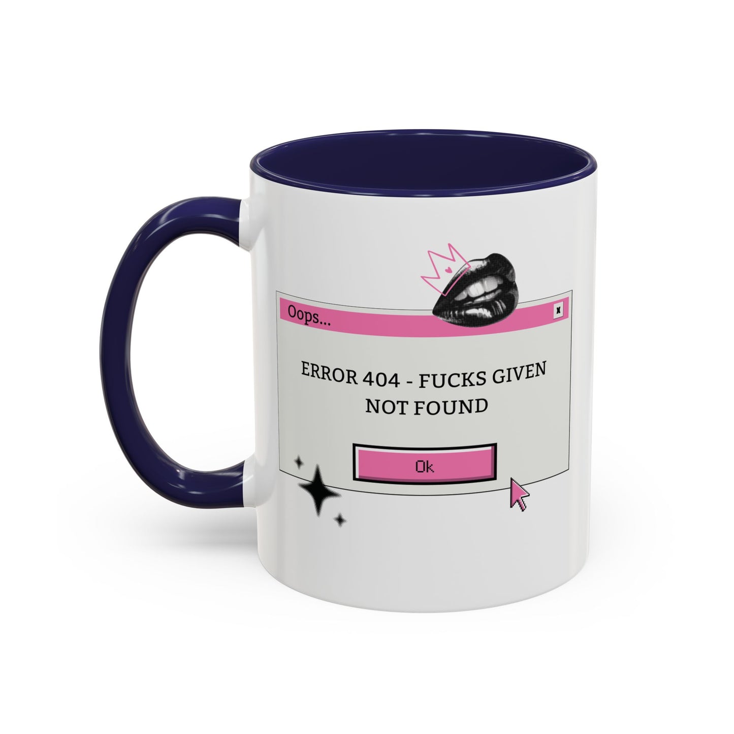 Y2K Error 404 Fucks Given Not Found Coffee Mug