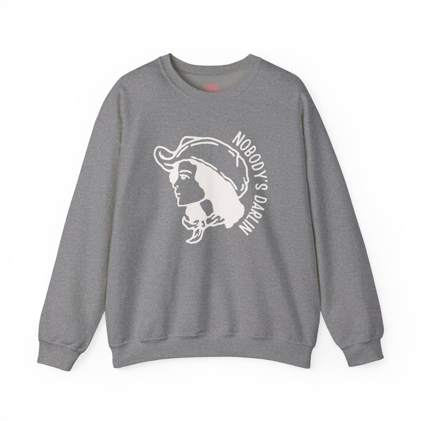 Nobody's Darlin Sweater (White Graphic)