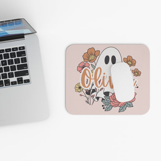 Personalized Ghost Floral Mousepad