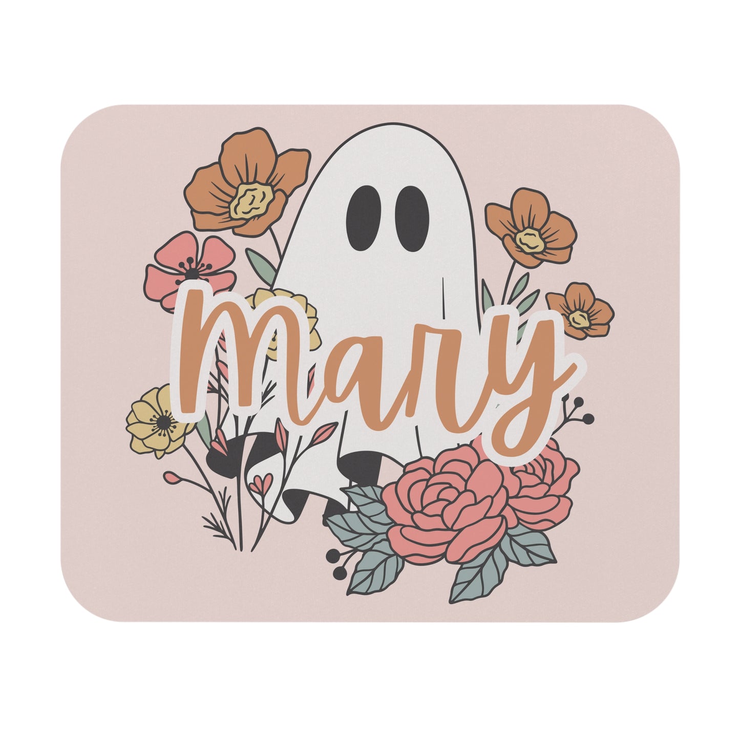 Personalized Ghost Floral Mousepad