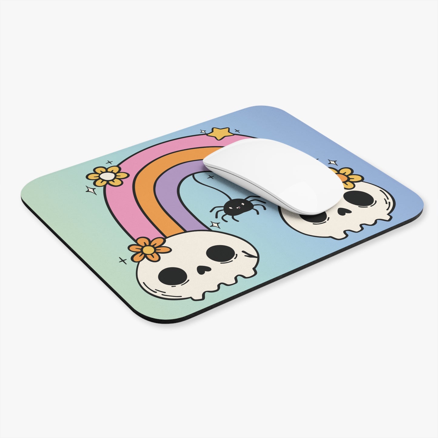 Rainbow Skull Mousepad