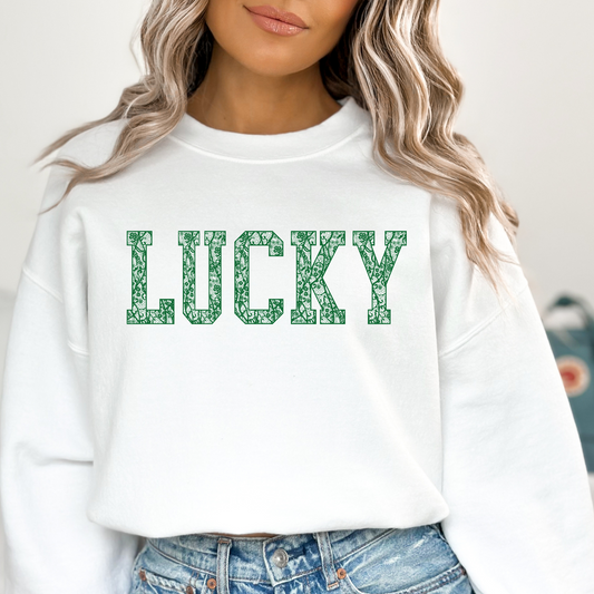 Lucky Lace Varsity Sweater