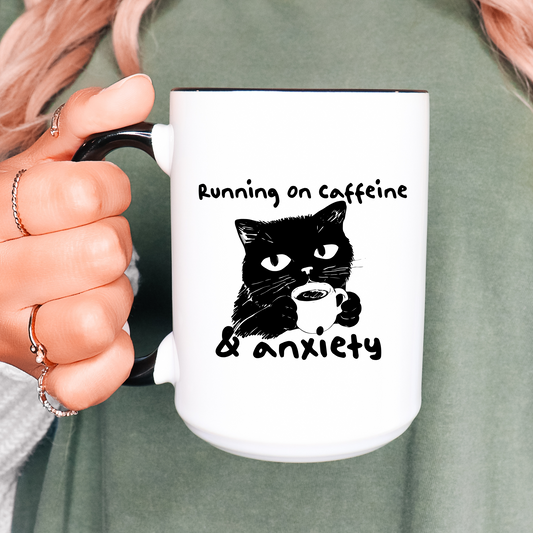 Running on Caffeine and Anxiety Coffee Mug