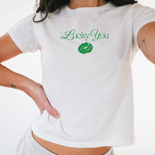 Lucky You Coquette Baby Tee