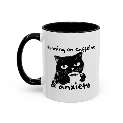 Running on Caffeine and Anxiety Coffee Mug