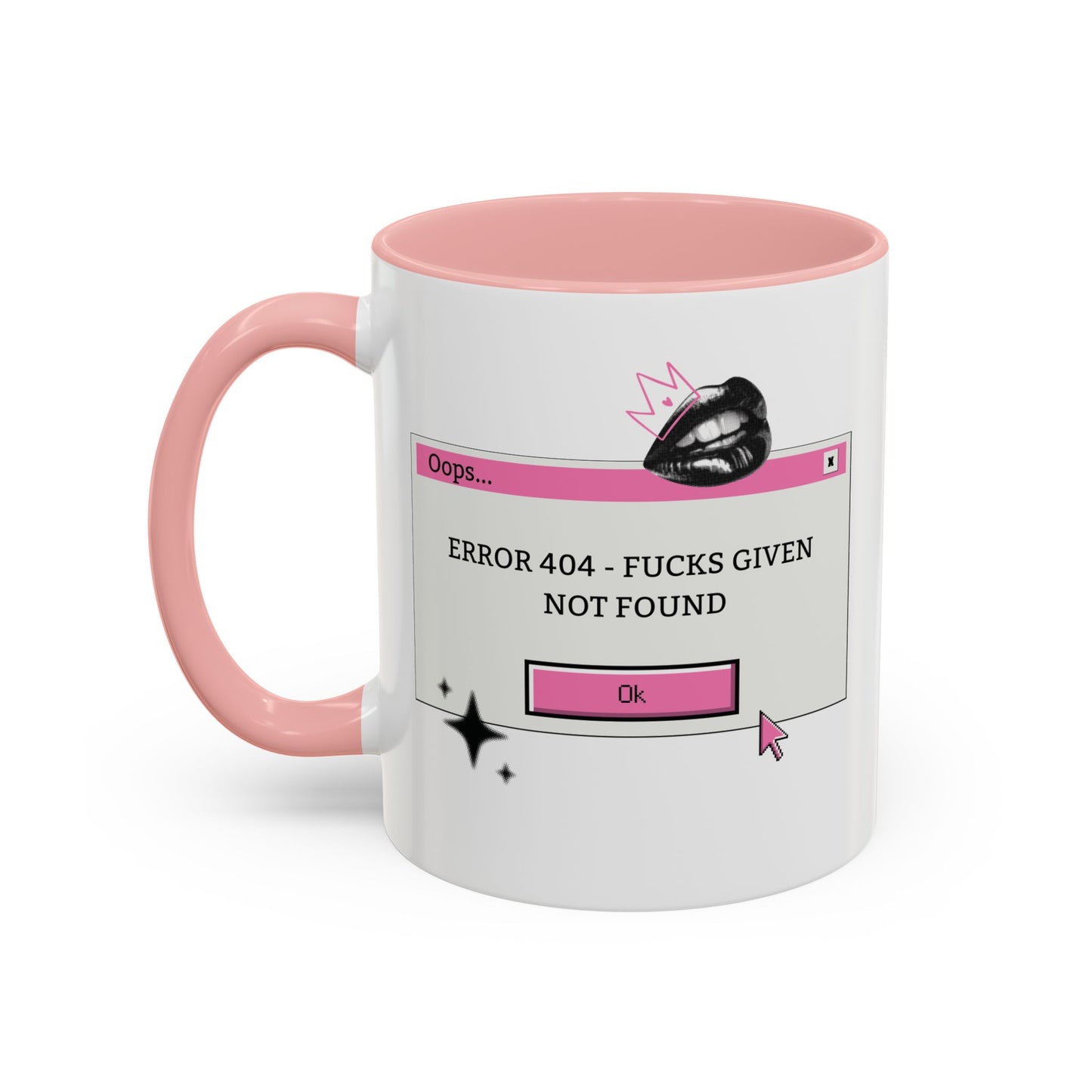 Y2K Error 404 Fucks Given Not Found Coffee Mug