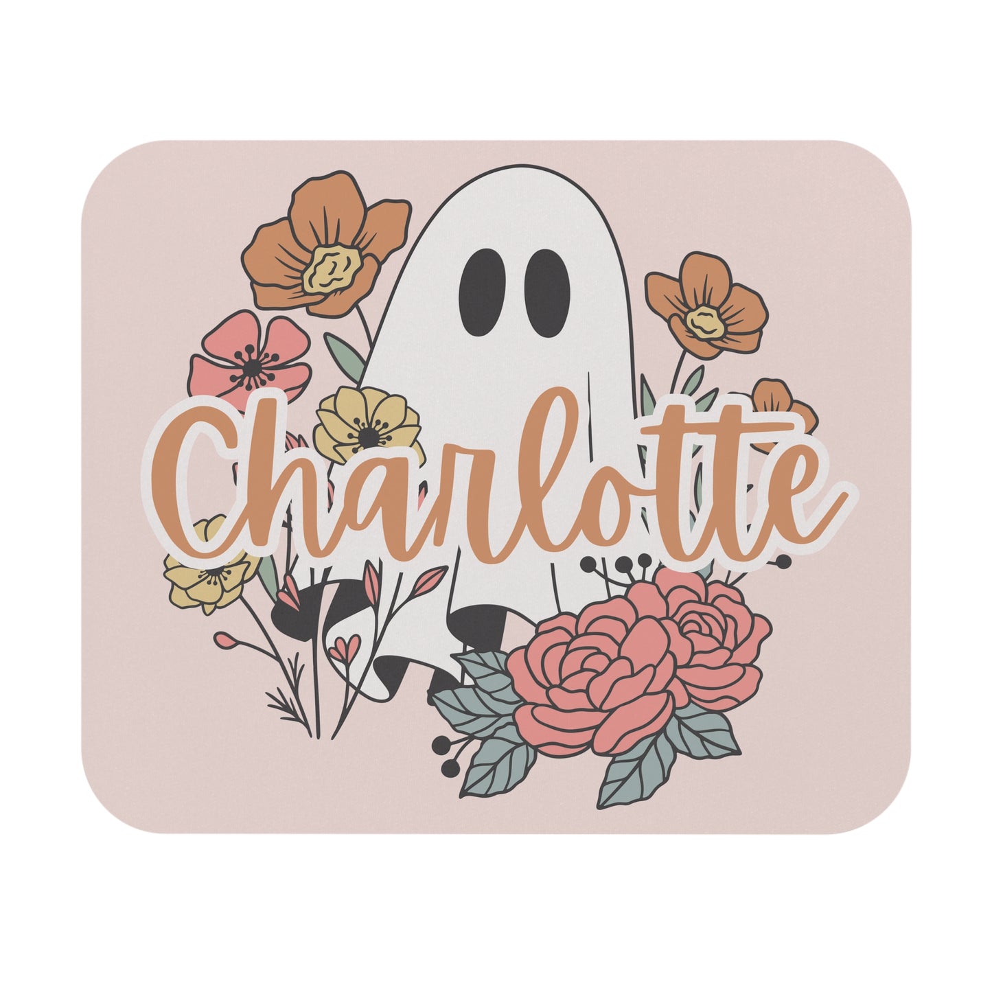 Personalized Ghost Floral Mousepad