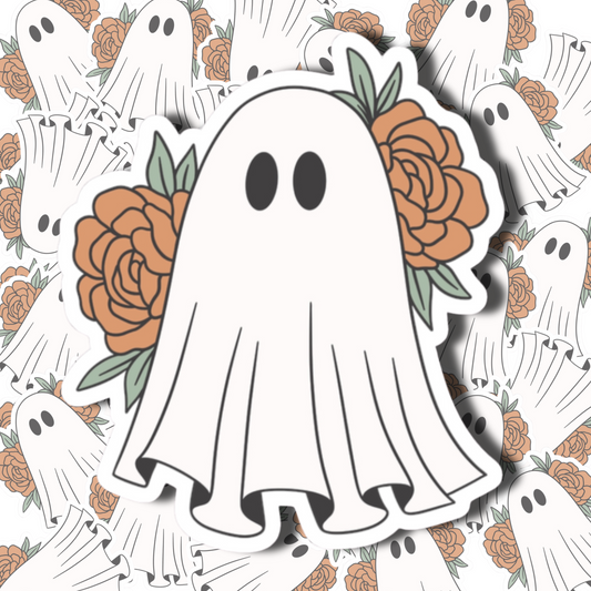 Floral Ghost Sticker