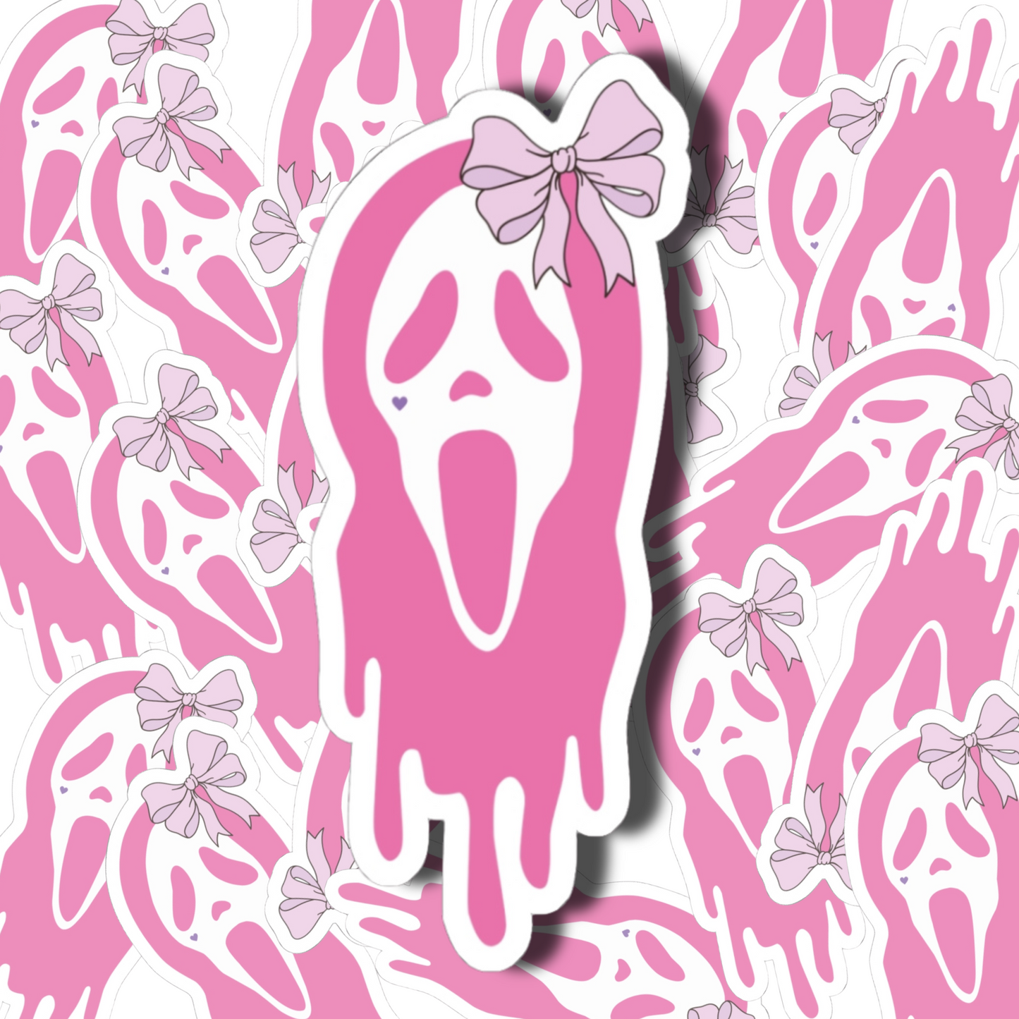 Ghouly Ghost Face Sticker