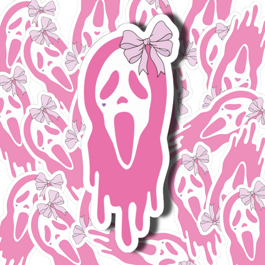 Ghouly Ghost Face Sticker