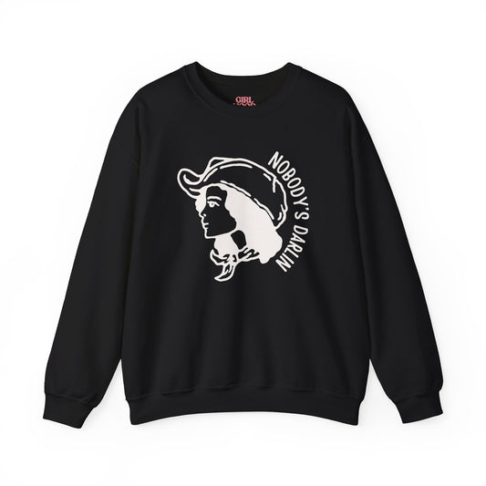 Nobody's Darlin Sweater (White Graphic)