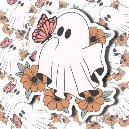 Floral Ghost Sticker