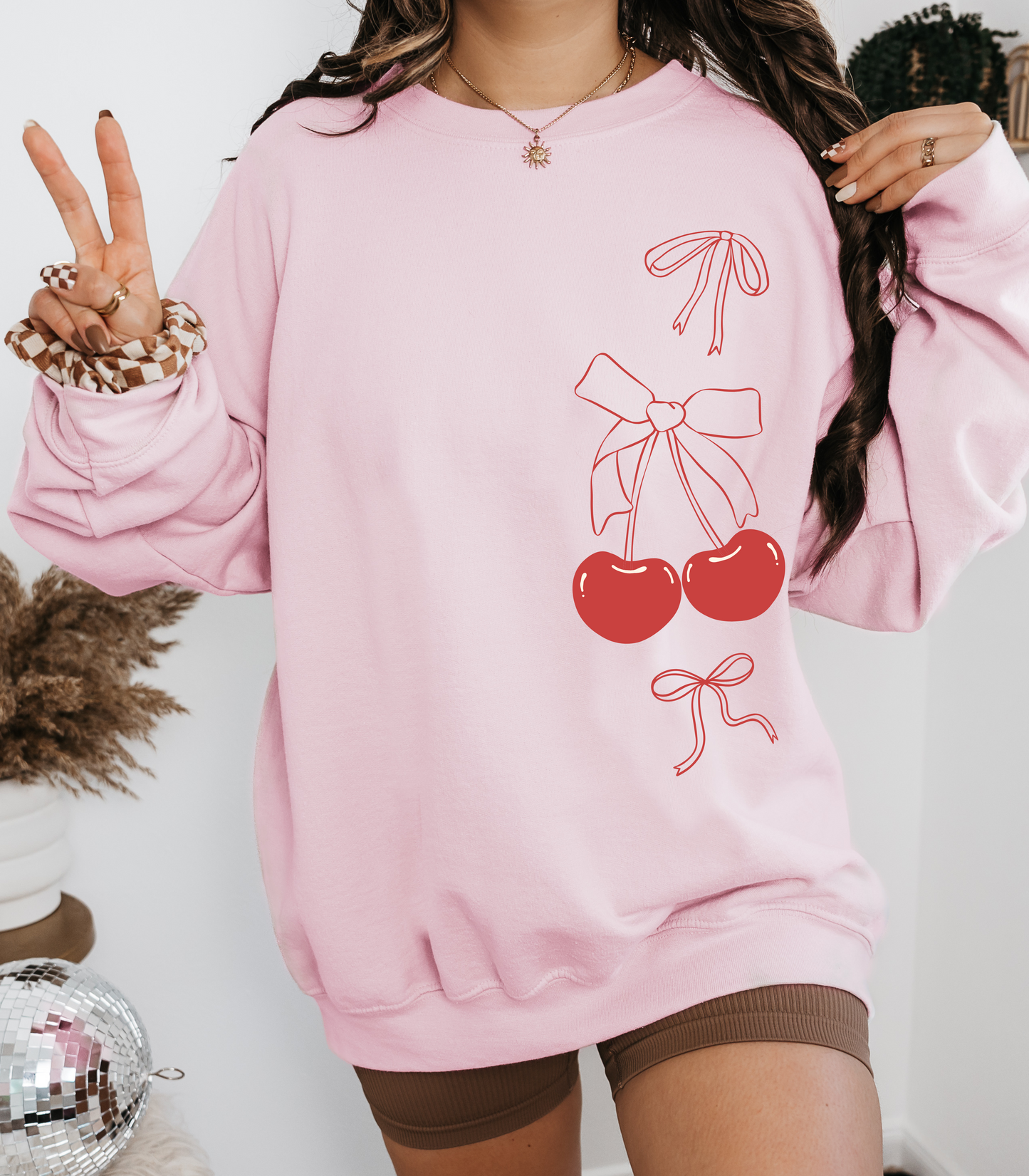 Coquette Cherry and Bows Sweater